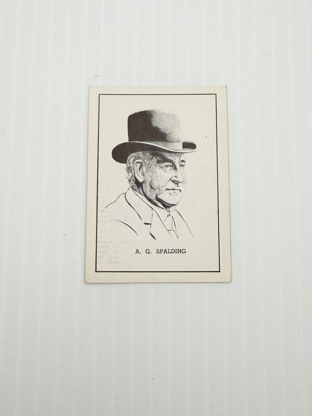 Callahan Hall of Fame Albert G Spalding Baseball Trading Card